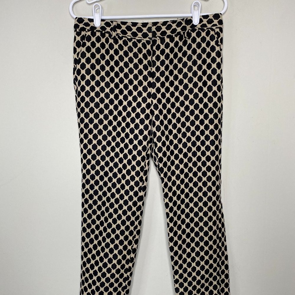 Worthington Dress Pants Women's Sz 4 Multicolor Hexagon Hive Geometric Business